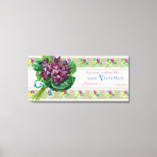 Violettes Soap LabelParis, France Canvas Print