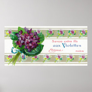 Violettes Soap LabelParis, France Poster