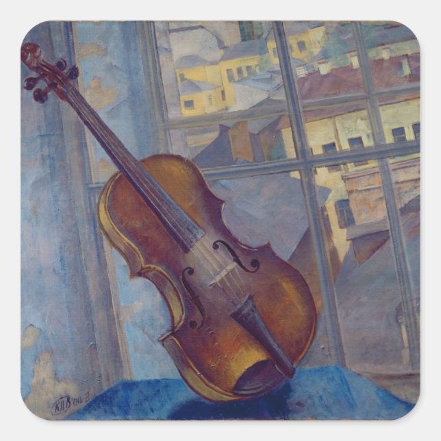 Violin, 1918 square sticker (Front)