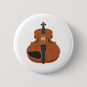 Violin: 3D Model: 6 Cm Round Badge