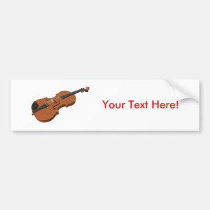 Violin: 3D Model: Bumper Sticker