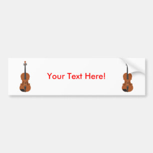 Violin: 3D Model: Bumper Sticker