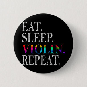 violin 6 cm round badge