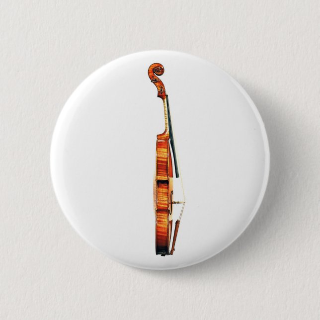 Violin 6 Cm Round Badge (Front)