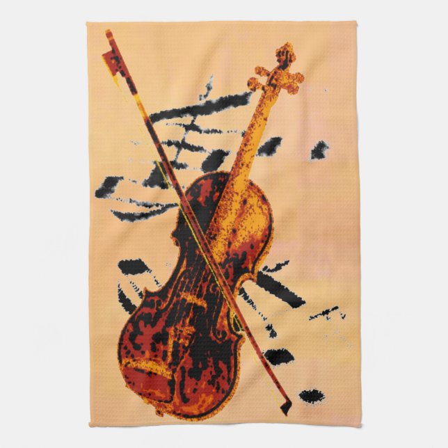 Violin American MoJo Kitchen Towel (Vertical)
