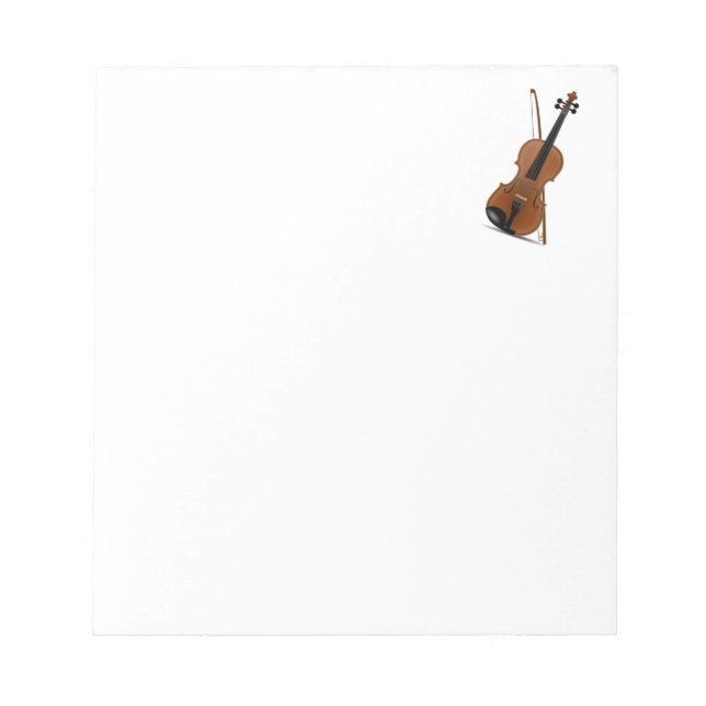 Violin and Bow Notepad (Front)