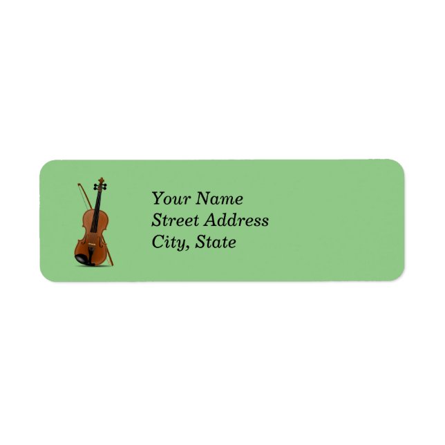 Violin and Bow template, personalise (Front)