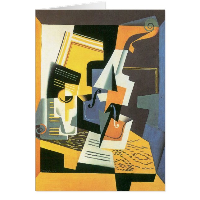 Violin and Glass by Juan Gris, Vintage Cubism (Front)