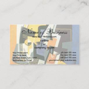Violin and Glass by Juan Gris, Vintage Cubism Business Card