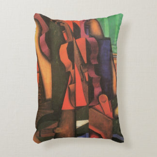 Violin and Guitar by Juan Gris, Vintage Cubism Art Decorative Cushion