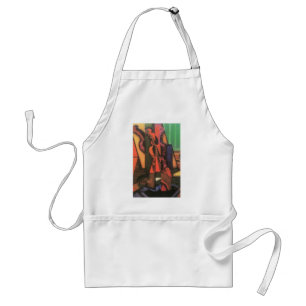 Violin and Guitar by Juan Gris, Vintage Cubism Art Standard Apron