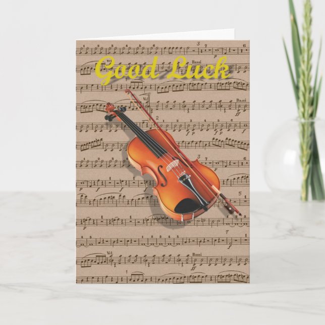 Violin and Music sheet. Card (Front)