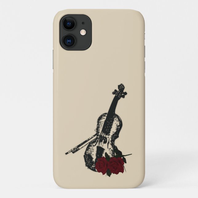 Violin and Roses Case-Mate iPhone Case (Back)