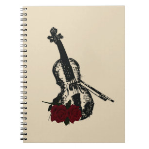 Violin and Roses Notebook