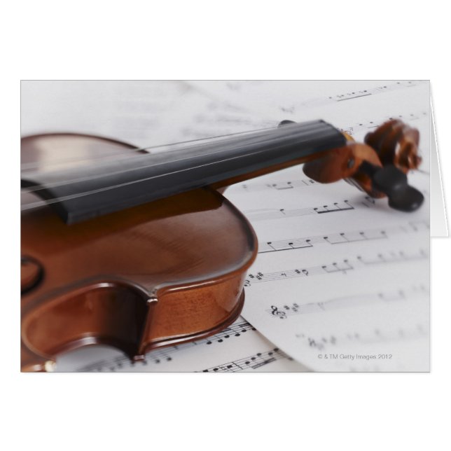 Violin and sheet music (Front Horizontal)