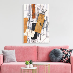 Violin and Sheet Music Georges Braque Canvas Print