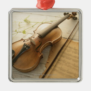 Violin and Sheet Music Metal Tree Decoration