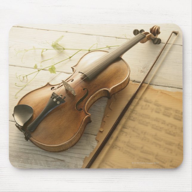 Violin and Sheet Music Mouse Mat (Front)
