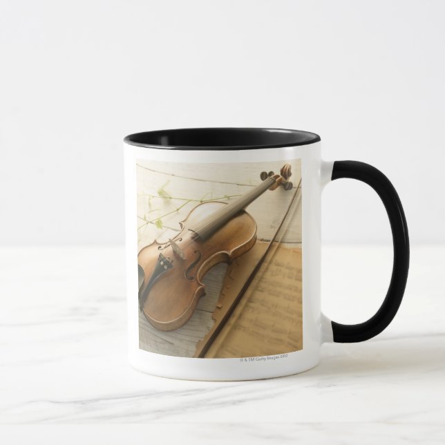 Violin and Sheet Music Mug (Right)