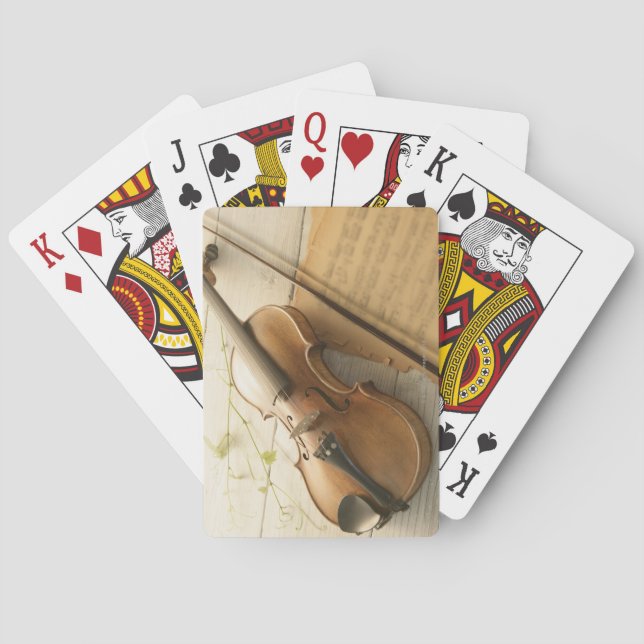 Violin and Sheet Music Playing Cards (Back)