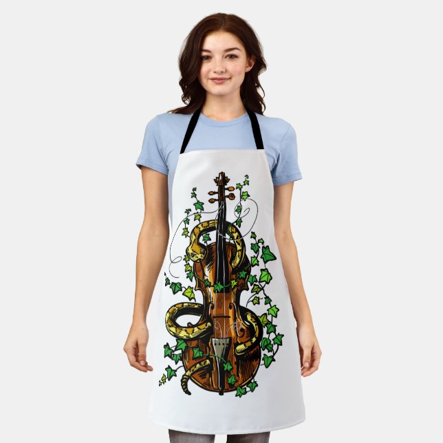 Violin and snake apron (Worn)