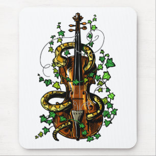 Violin and snake mouse mat