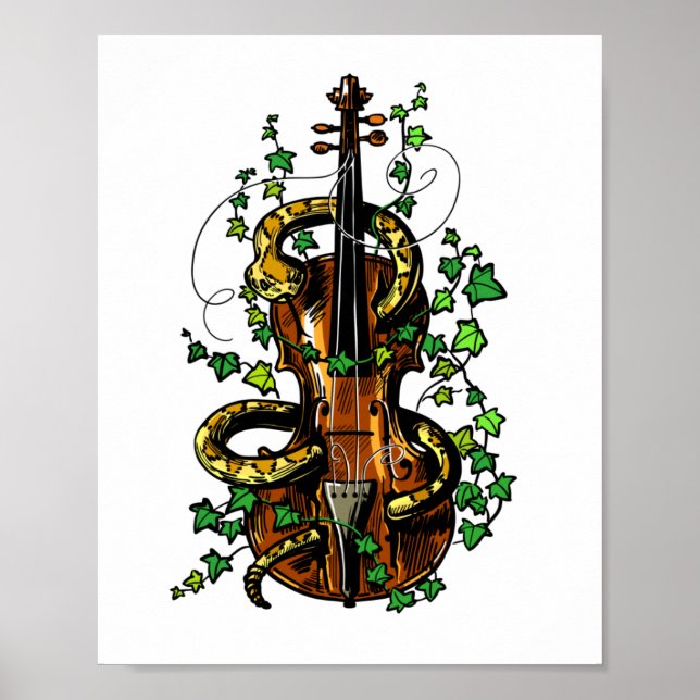 Violin and snake poster (Front)