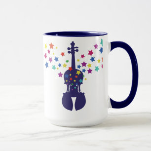 Violin and Stars Coffee Mug