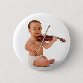 Violin Baby 6 Cm Round Badge