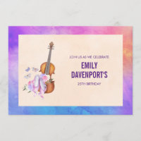 Violin, Ballet Shoes and Butterflies Birthday