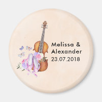 Violin, Ballet Shoes, Flowers and Butterflies