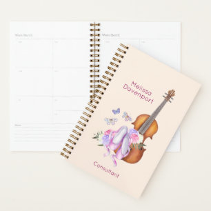 Violin, Ballet Shoes, Flowers and Butterflies Planner