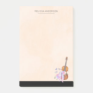 Violin, Ballet Shoes, Flowers and Butterflies Post-it Notes