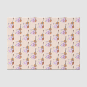 Violin, Ballet Shoes, Flowers and Butterflies Tissue Paper