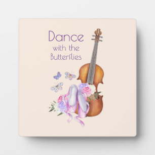 Violin & Ballet Shoes Inspirational Dance Plaque