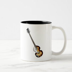 Violin Bass Guitar Two-Tone Coffee Mug