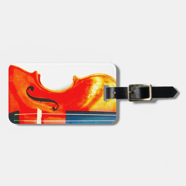 Violin Beautiful and Artistic Luggage Tag (Front Horizontal)