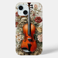 Violin Beauty, floral ornate AI-generated,