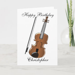 Violin Birthday Card