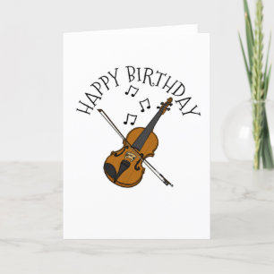 Violin Birthday Card Violinist String Musician