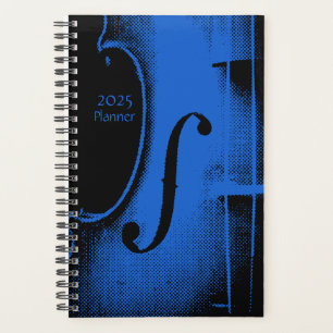 Violin Blue Black Fiddle Music Lesson Planner