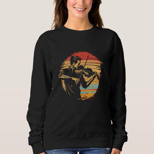 Violin Boy Artwork Chordophone for Boys Sweatshirt (Front)