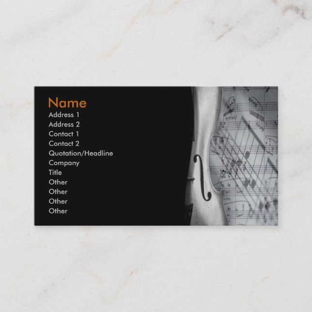 Violin Business Card (Front)
