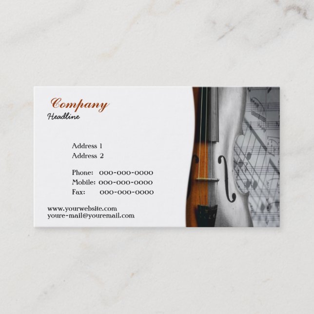 Violin Business Card (Front)
