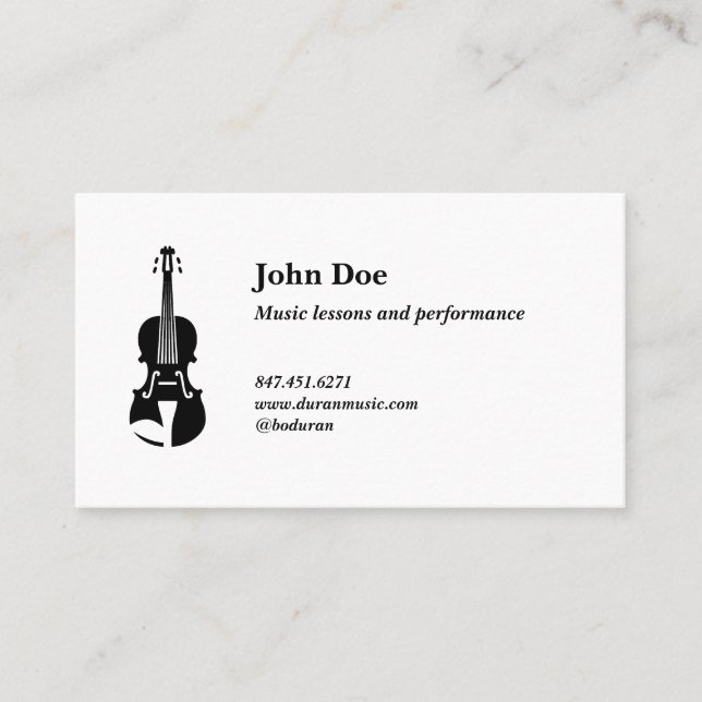 Violin Business Cards (Front)