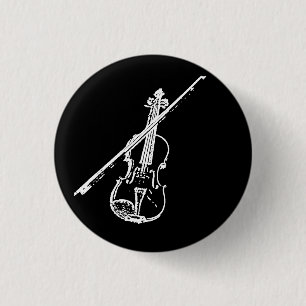Violin Button - Distorted/Eroded - B/W