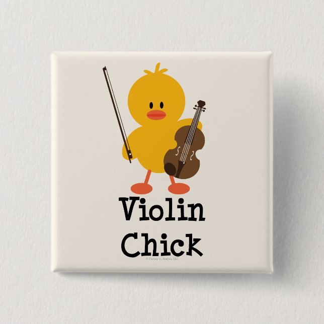 Violin Chick Button (Front)