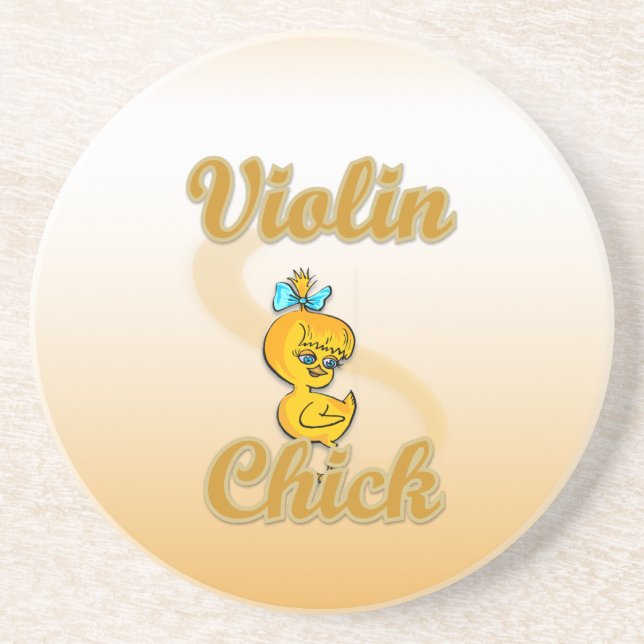 Violin Chick Coaster (Front)