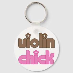 Violin Chick Key Ring
