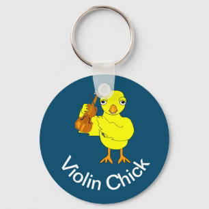 Violin Chick Key Ring